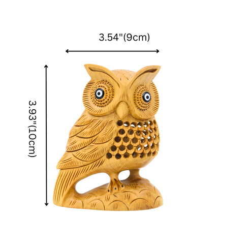 Natriel Wooden Owl Statue
